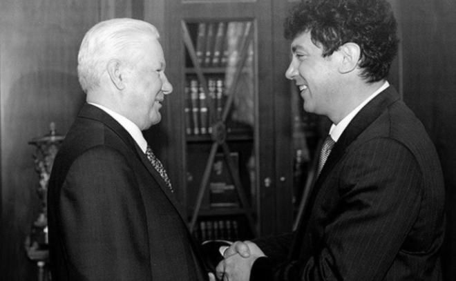 Борис Немцов с Борисом Ельциным.